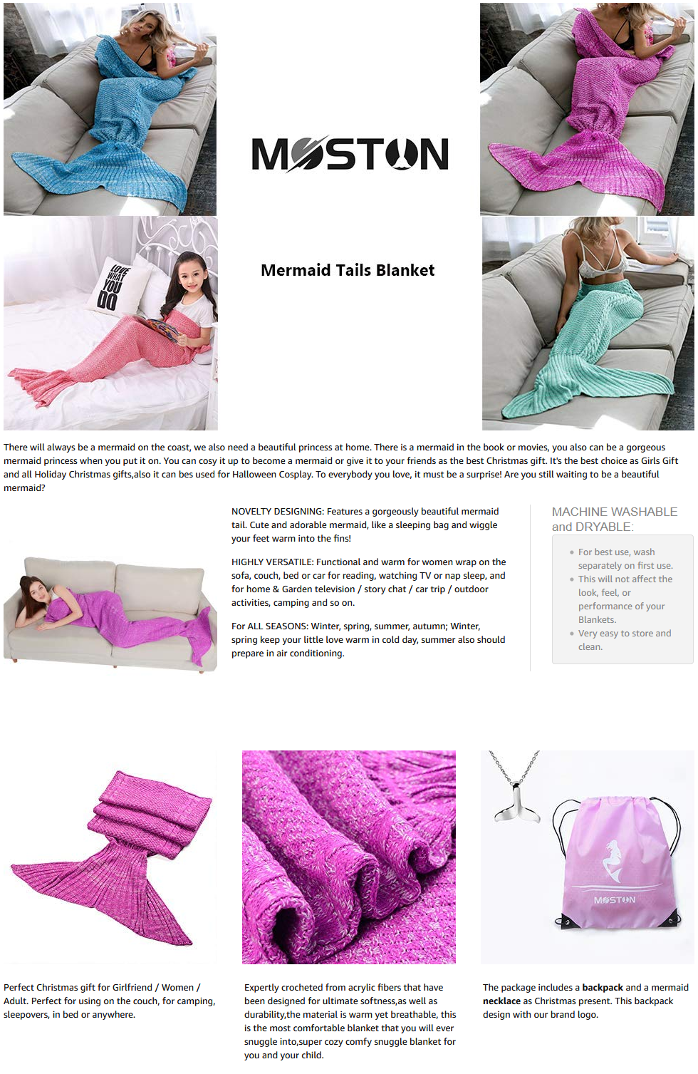 Screenshot_2018-12-10-MOSTON-Knitting-Pattern-Mermaid-Tail-Blanket-Soft-and-Warm-Mermaid-Tails-Sleeping-Bag-Air-Conditioni... Mermaid Tails Sleeping Bag (Mint Green)