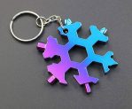 Stainless Multi-Tool Keychain , 18-in-1 Snowflake