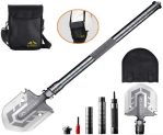 Portable Military Folding Shovel with Tactical Waist Pack & Multi-Tools