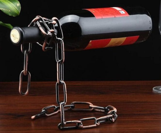 Floating Chain Wine Bottle Holder