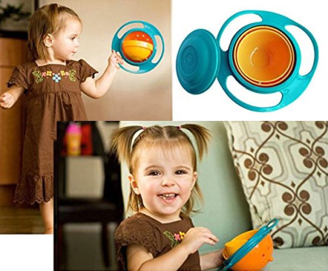 Baby 360 Dgree Rotation Spill-proof Gyroscope Bowl