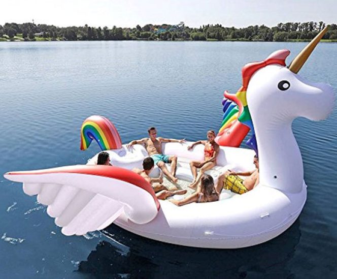 Floating Inflatable Island – Unicorn (6 Person)