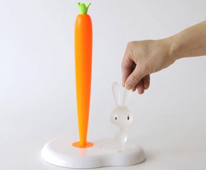 Bunny and Carrot Kitchen Roll Holder