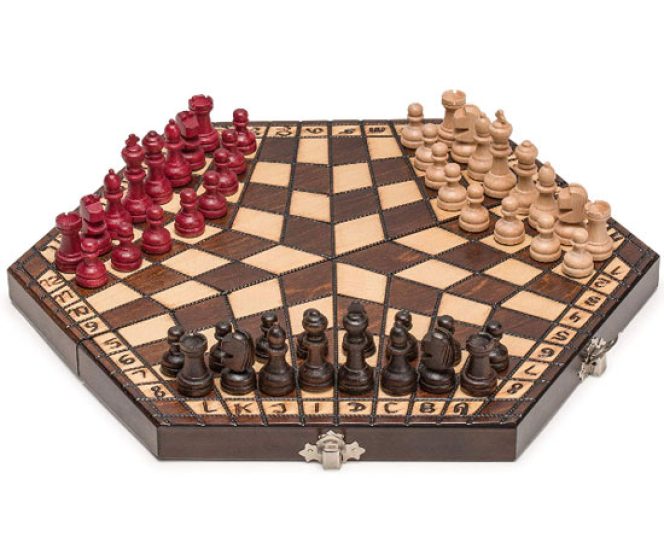 Wooden Three Player Chess